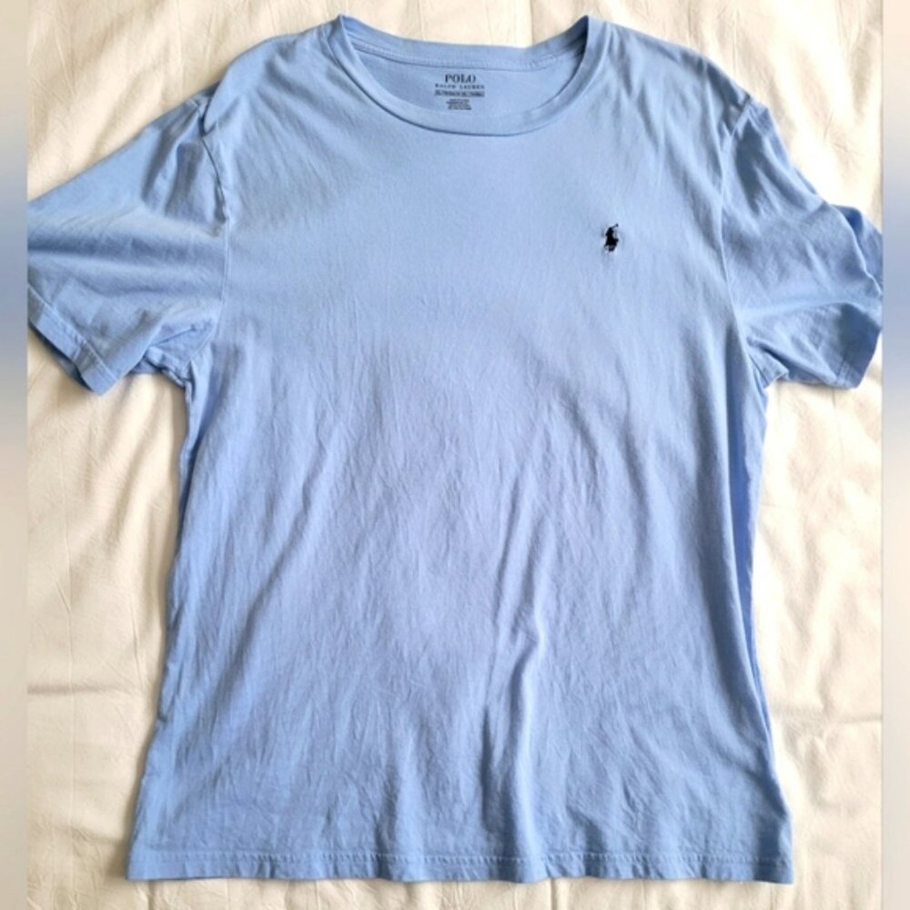POLO by RALPH LAUREN blue Ladies XL Shirt short sleeves, %10…